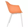 Ballena Kunststoff-Gartenstuhl mit Metallbeinen, orange