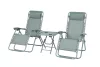 Delux 2x Liegestuhl und Tischset grün V2
