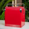Tourist Retro-Metallkühlbox 13 L rot