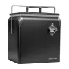 Tourist Retro-Metallkühlbox 13 L schwarz