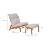KALEM Gartenliege mit Fußstütze