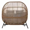 HOLAND Rattan-Doppelgeflechtstuhl beige