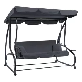 Pegi Gartenschaukelbett grau