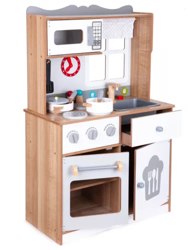 Hölzerne Spielküche für Kinder mit Zubehör,