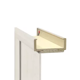   Verstellbares Türgehäuse 140-160 Esche weiß 75 Links (komplett)