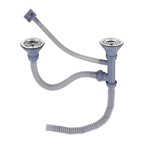 Siphon für 2-Kammer-Spülbecken