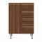Bianca Plus 60 niedriger Schrank mit 1 Tür und 4 Schubladen, in der Farbe „Aida-Nussbaum“, links