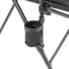 Leziter XL Angelstuhl mit Armlehnen und Getränkehalter, schwarz