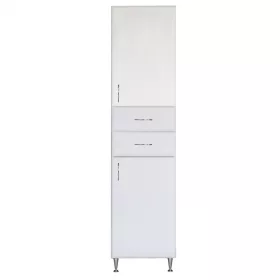   Bianca Plus 45 Hochschrank mit 2 Türen, 2 Schubladen, Hochglanz weiß, rechts