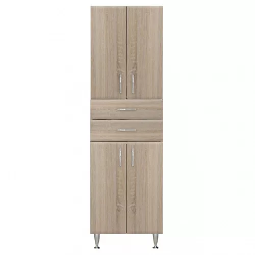 Bianca Plus 60 Hochschrank mit 4 Türen, 2 Schubladen, Eiche sonoma