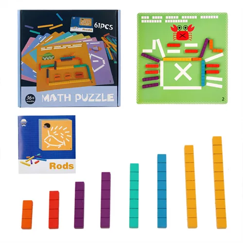 Zählstabpuzzle Arithmetik Holz Lernspielzeug