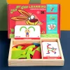 Magnetisches Tangram-Brettspiel mit englischen Karten, Mittelstufe