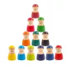12 Freunde bunte Montessori-Holzfiguren