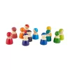 12 Freunde bunte Montessori-Holzfiguren