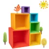 Montessori Holzspielzeug mit Regenbogenbox
