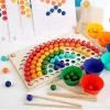 Regenbogenkugel Mosaikpuzzle Montessori Holzspielzeug