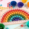 Regenbogenkugel Mosaikpuzzle Montessori Holzspielzeug