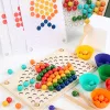 Regenbogenkugel Mosaikpuzzle Montessori Holzspielzeug