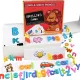Hölzernes Alphabet mit Bildern, Englisch-Lernspiel