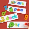 Hölzernes Alphabet mit Bildern, Englisch-Lernspiel