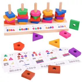 Montessori-Holzspielzeug zum Sortieren von Formen