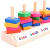 Montessori-Holzspielzeug zum Sortieren von Formen