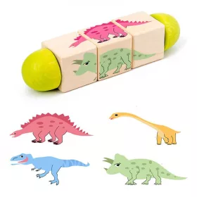 Tier-Mini-Puzzle-Zylinder Montessori-Holzspielzeug