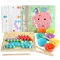 Bilderpuzzle mit Kugeln Montessori Holzspielzeug