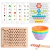 2 in 1 Montessori Holzspielzeug Angeln und Kugelpuzzle