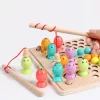 2 in 1 Montessori Holzspielzeug Angeln und Kugelpuzzle