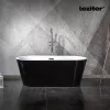 Noa freistehende badewanne schwarz