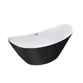 Flow freistehende badewanne schwarz