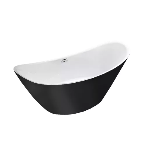 Flow freistehende badewanne schwarz