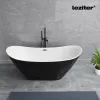 Flow freistehende badewanne schwarz