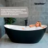 Flow freistehende badewanne schwarz