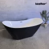 Flow freistehende badewanne schwarz