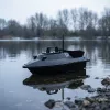 Futterboot C12 mit Rückwurfvorrichtung, schwarz