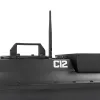 Futterboot C12 mit Rückwurfvorrichtung, schwarz