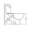 Cleano Monoblock WC mit Rückspülung und Sitz