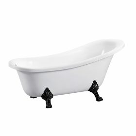 Freistehende Clark-Wanne mit Metallfüßen