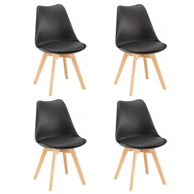 Silla Esszimmerstuhl 4 Stück in schwarz
