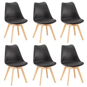 Silla Esszimmerstuhl 6 Stück in schwarz