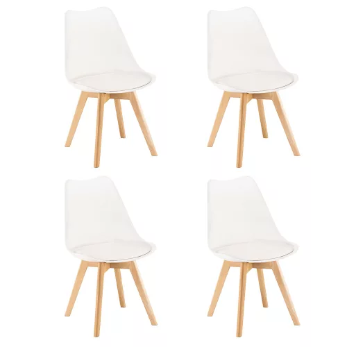 Silla Esszimmerstuhl 4 Stück in weiß