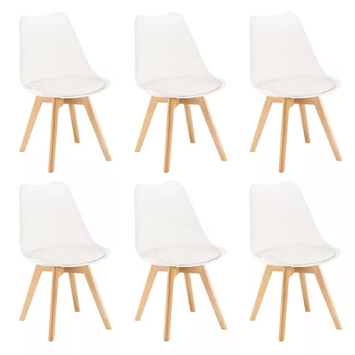 Silla Esszimmerstuhl 6 Stück in weiß