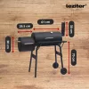 Holzkohle-Gartengrill mit Smoker