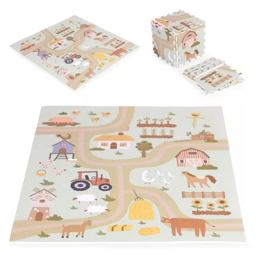 EVA Schaumstoff Spielmatte für Kinder Bauernhof 90,5x90,5 cm 21 Stück