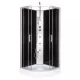 FARO 80x80 cm gebogene Duschkabine mit Hydromassage
