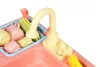 Wassergefülltes Spülbecken mit Wasserhahn 12 zusätzliche Spielzeuge für Kinder
