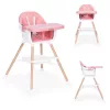 Baby-Hochstuhl 2 in 1 rosa