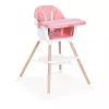 Baby-Hochstuhl 2 in 1 rosa